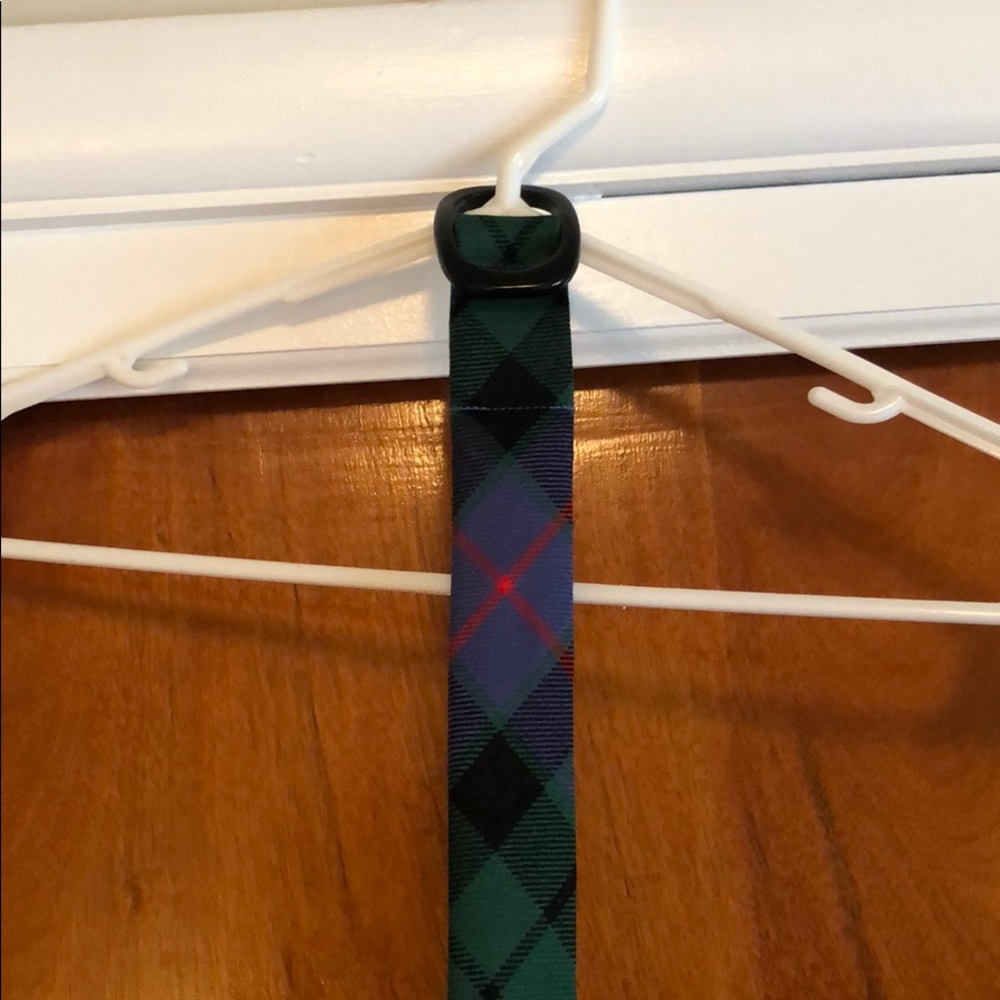 Plaid wool belt